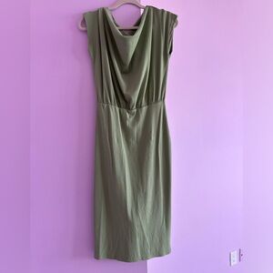 Elegant Olive Green Women's Dress